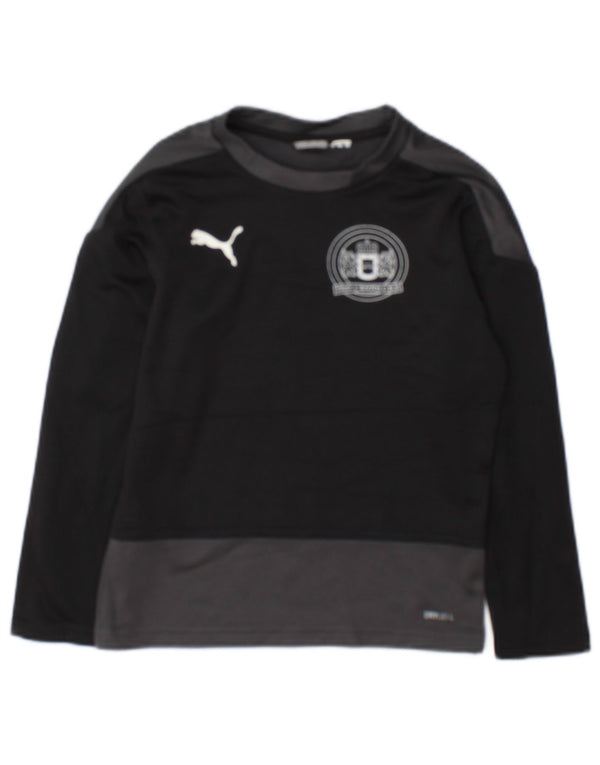 Puma Boys Grafisk Top Langærmet 7-8 år Sort Colourblock
