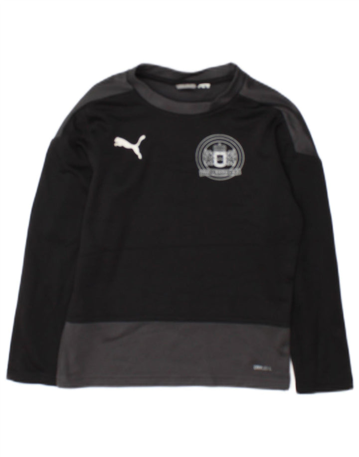 Puma Boys Grafisk Top Langærmet 7-8 år Sort Colourblock