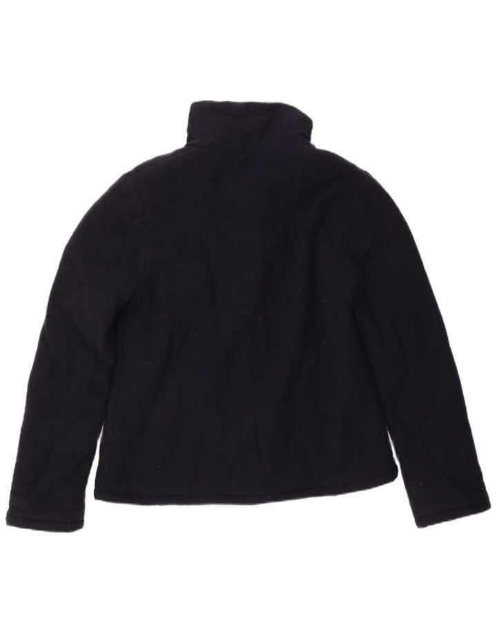 Laura Ashley Womens Bomber Jacket UK 12 Mellem marineblå lammeuld