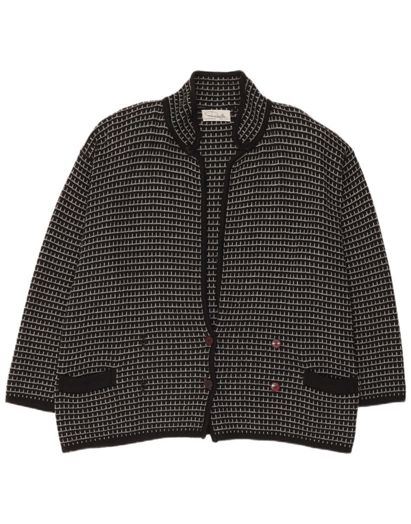 Settebello herre cardigan sweater XL sort ternet akryl