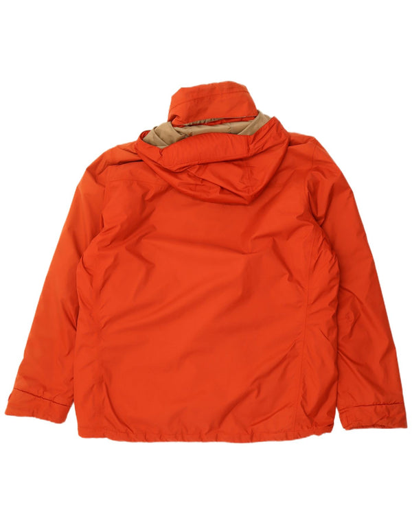 Adidas Mens Clima Proof Hooded Windbreaker Jacket UK 48/50 XL Orange Nylon