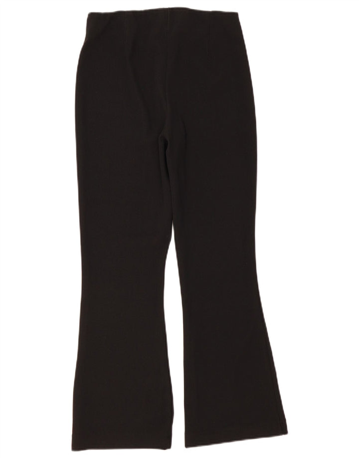 Zara Dame Flare Casual Bukser Large W32 L26 Sort Polyester