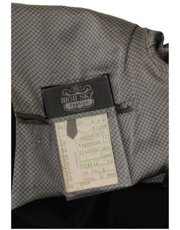 High Sky Herre 1 Knap Blazer Jakke IT 52 XL Sort Virgin Wool