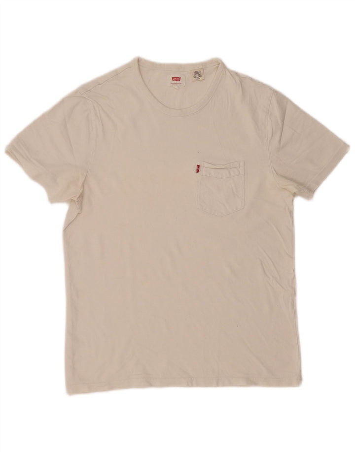 Levi's Dame T-Shirt Top UK 8 Small White
