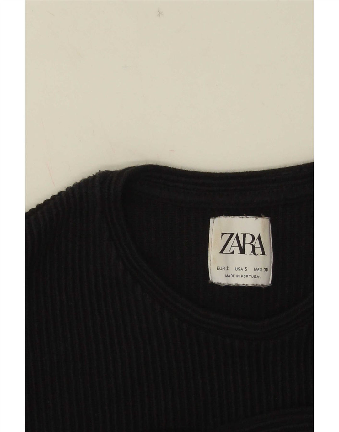 Zara Herre Top Langærmet Lille Sort Bomuld