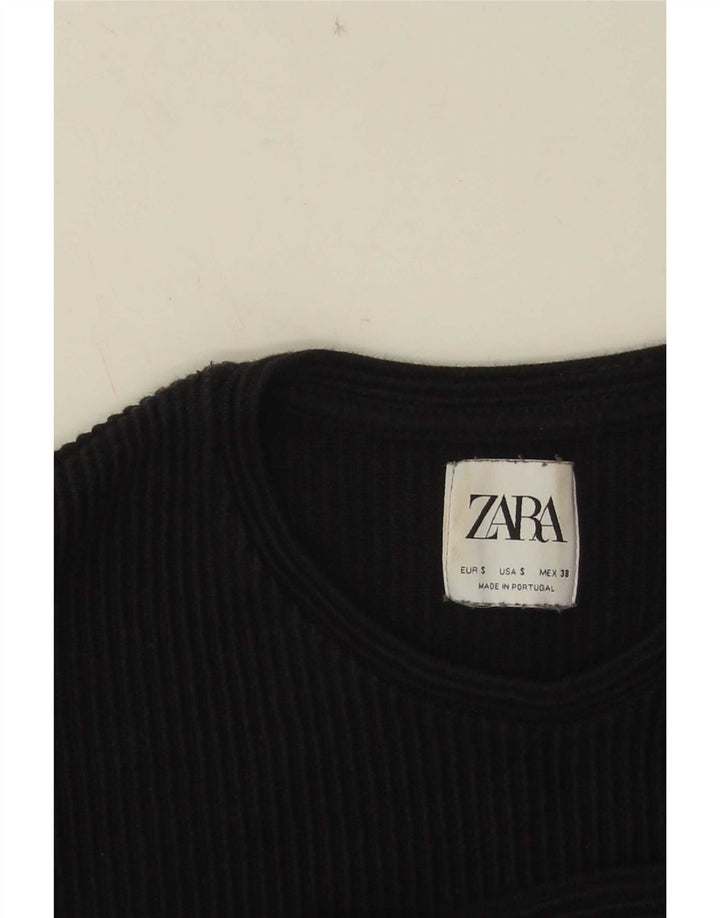 Zara Herre Top Langærmet Lille Sort Bomuld