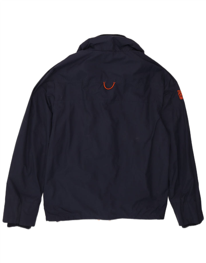 Superdry Windcheater regnjakke til kvinder UK 20 2XL marineblå nylon