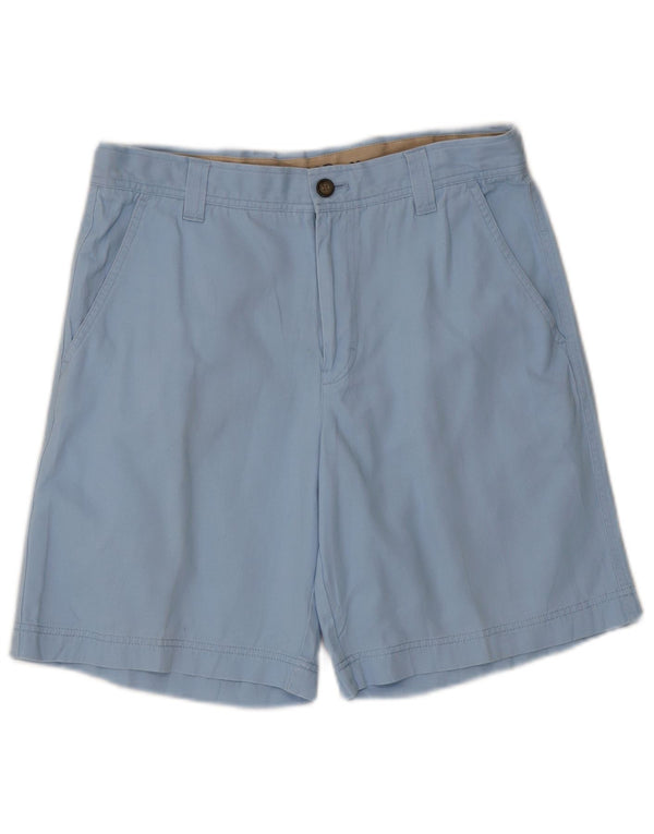 IZOD Herre Salt Water Chino Shorts W32 Medium Blue Cotton