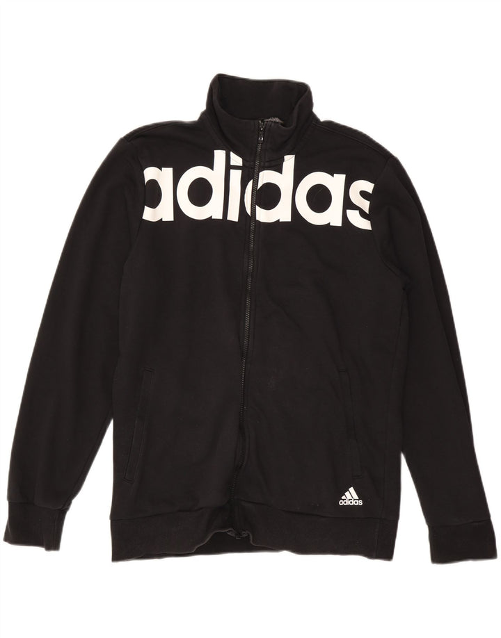 ADIDAS Grafisk træningsdragt jakke til mænd Stor sort bomuld