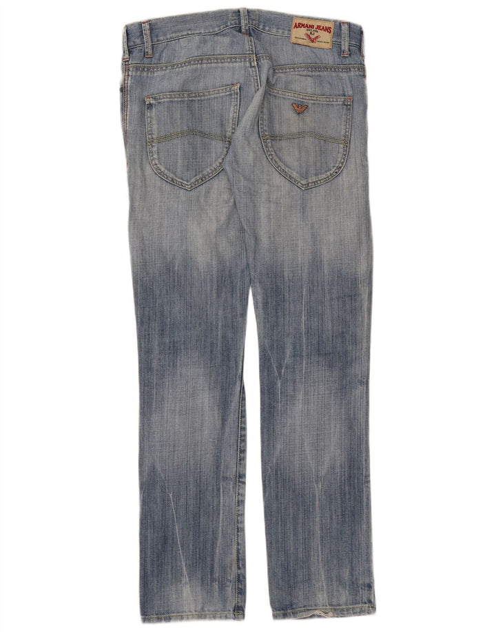 Armani Herre Distressed Slim Jeans W32 L34 Blå Bomuld