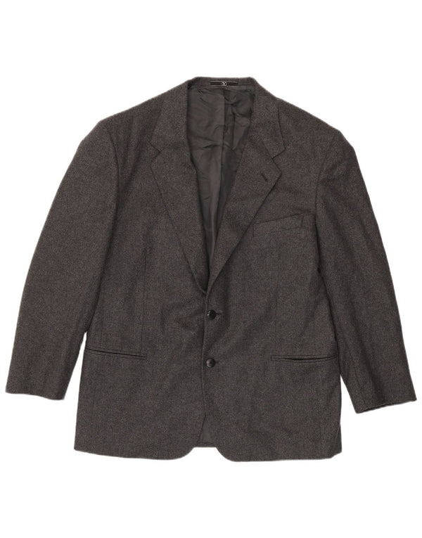 Valentino Herre 2-knap 2-knap blazerjakke IT 54 2XL Grå Virgin Wool