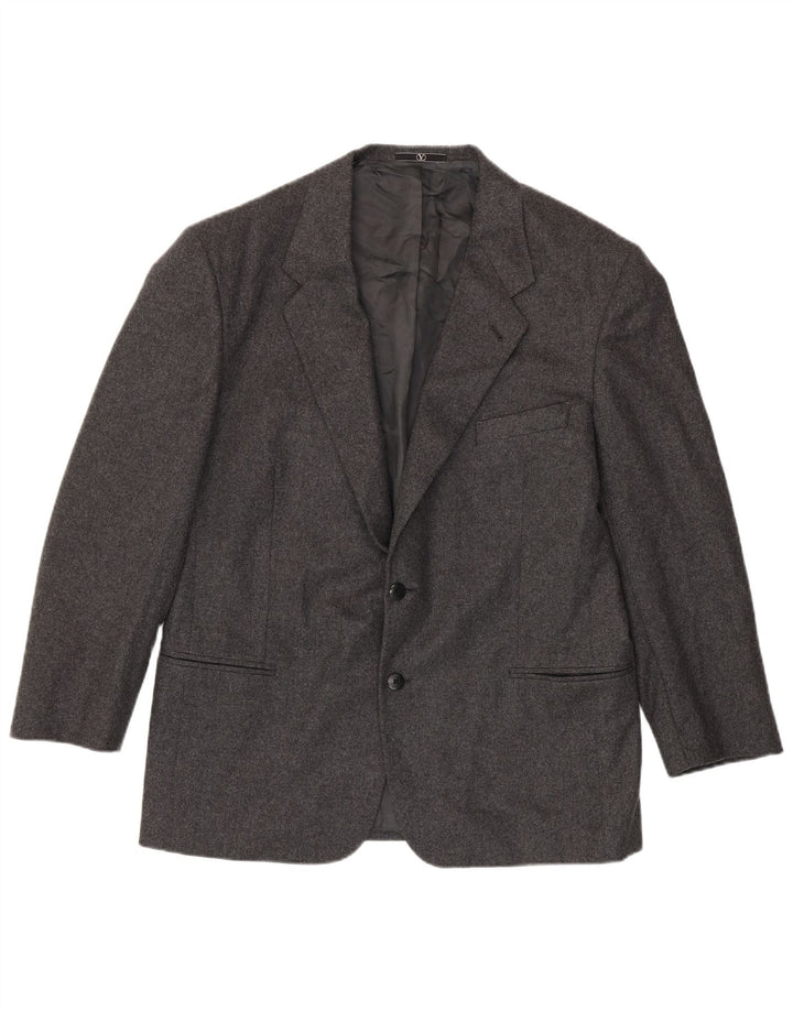 Valentino Herre 2-knap 2-knap blazerjakke IT 54 2XL Grå Virgin Wool