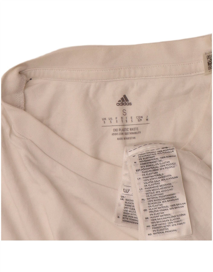 Adidas Grafisk T-shirt top til mænd, lille hvid bomuld