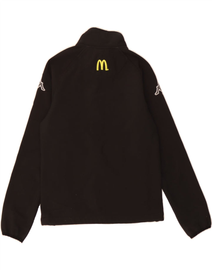 KAPPA Boys Graphic Tracksuit Top Jacket 11-12 Years Black Polyester Vintage Kappa and Second-Hand Kappa from Messina Hembry 