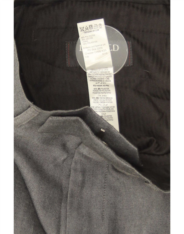 Marks & Spencer Straight Suit Bukser til mænd W30 L31 Grå polyester