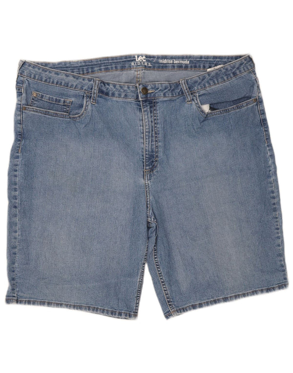 Lee Mens Riders Mid Rise Denim Shorts UK 22 3XL W44 Blå Bomuld