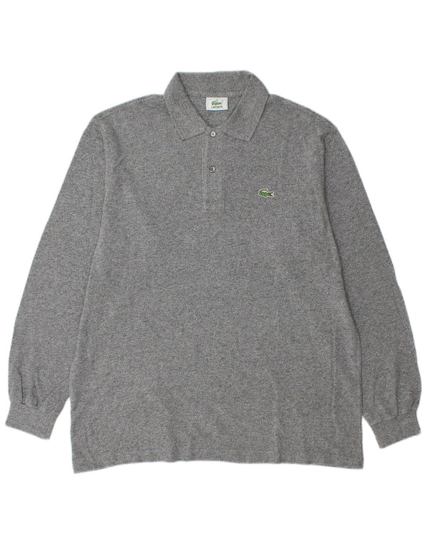 Lacoste Langærmet Polo Shirt til mænd Størrelse 5 Large Grå Bomuld