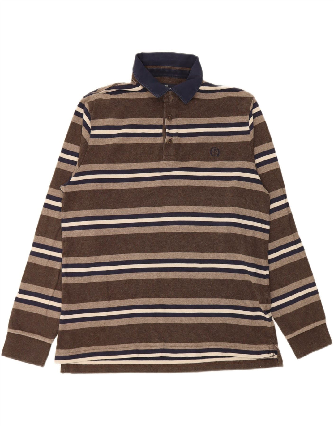 Marks & Spencer Herre Blue Harbor Langærmet Rugby Polo Shirt Medium Brun