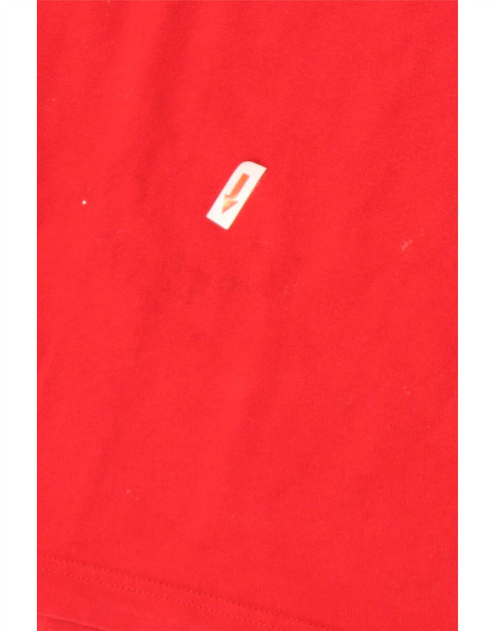 Adidas Herre grafisk T-shirt Top Medium Rød Bomuld