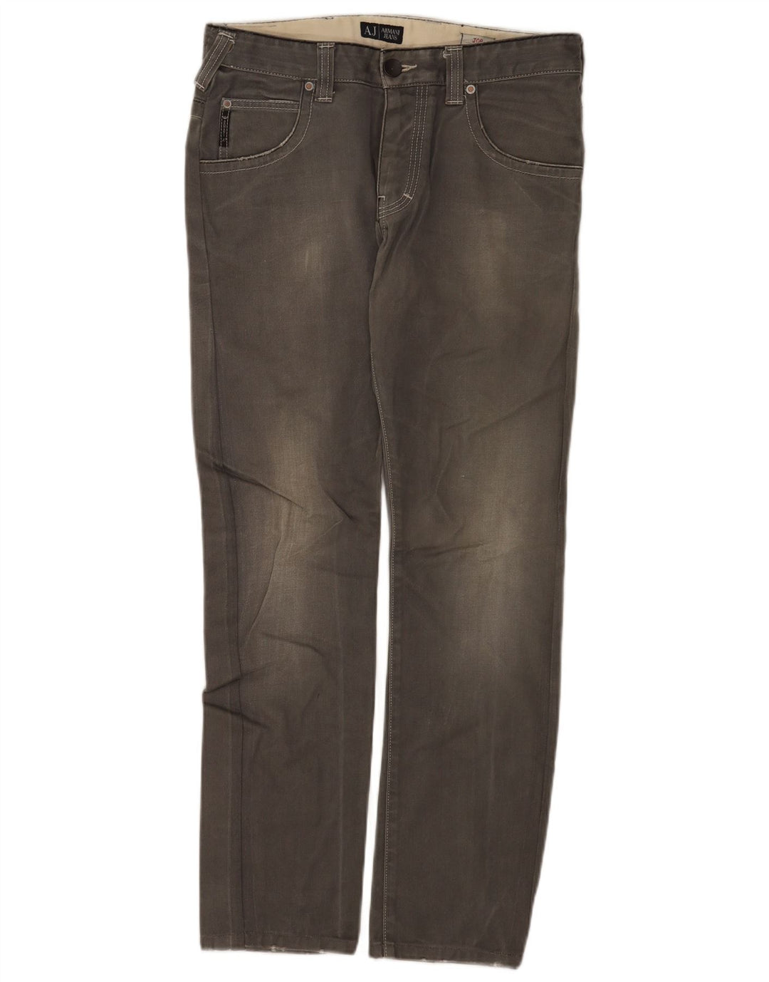 ARMANI Slim Jeans til mænd W32 L30 Grå bomuld