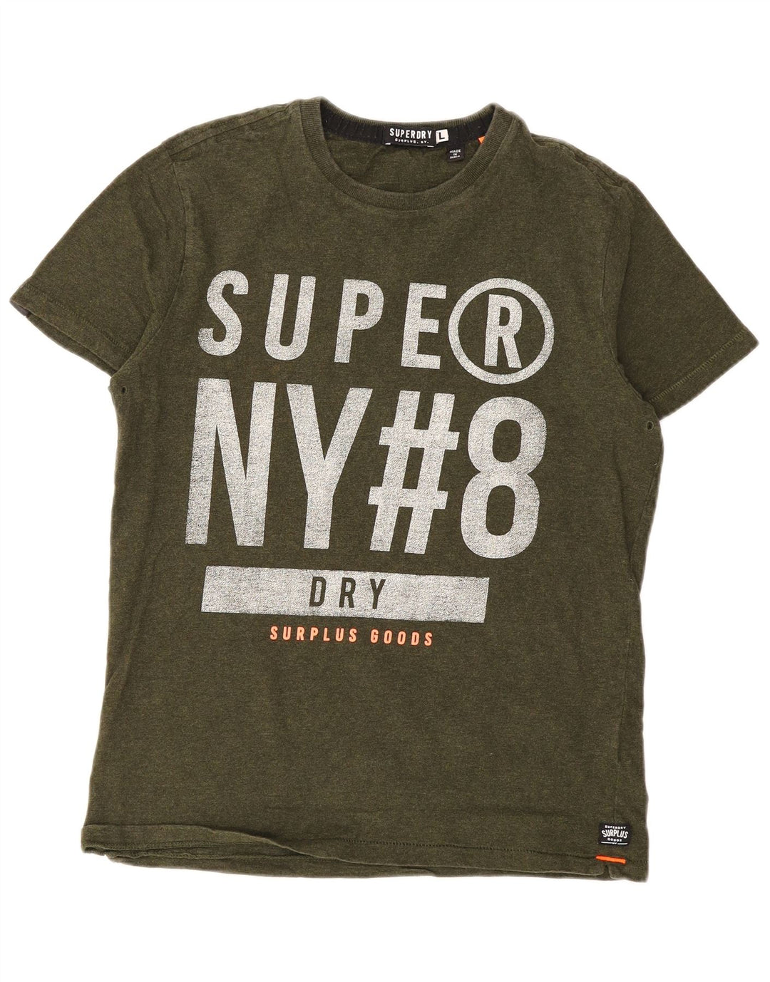 Superdry Grafisk T-shirt top til mænd, stor Khaki Bomuld