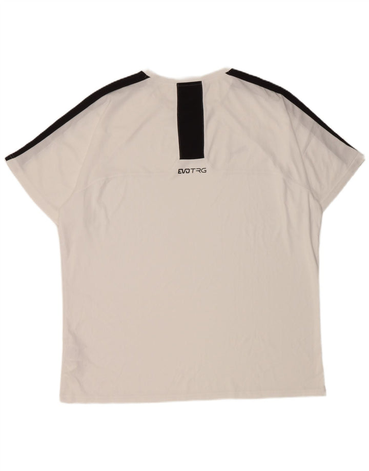 PUMA Herre T-Shirt Top 2XL Hvid Colourblock Polyester