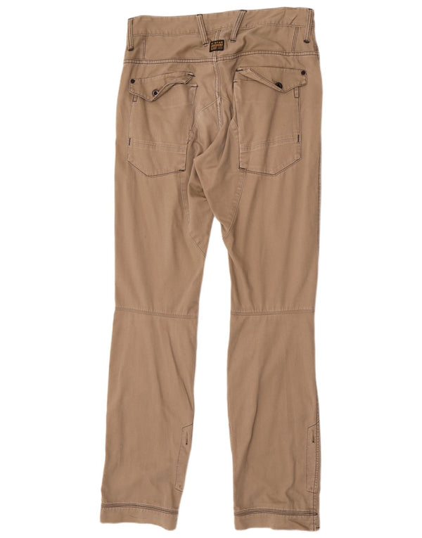 G-Star Mens Straight Cargo Trousers W32 L36 Beige Cotton