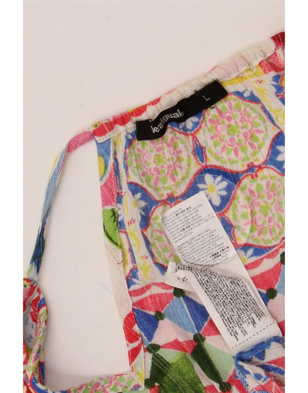 DESIGUAL Dame Oversized bluse Top UK 16 Large Multicolored Floral