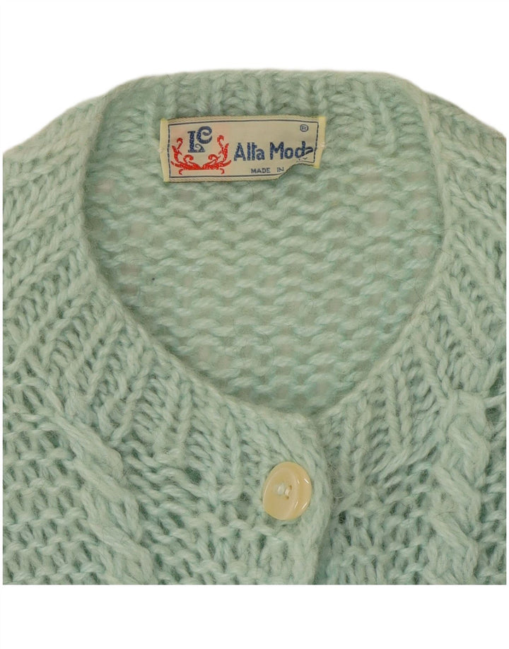 Alta Moda Dame Cardigan Sweater UK 12 Medium Green