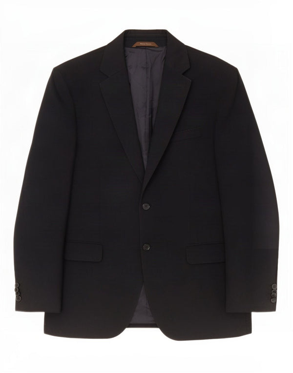 Henry Cottons Herre 2 Button Blazer Jacket IT 54 2XL Navy Blue Cotton