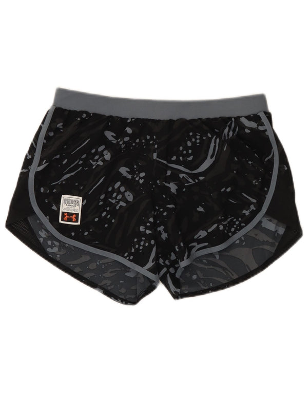 Under Armour Sportsshorts til kvinder UK 14 Mellem sort plettet polyester
