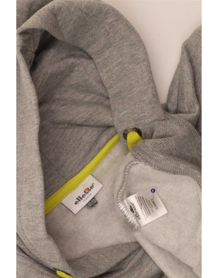 Ellesse Boys Grafisk Hoodie Jumper 12-13 År Grå Polyester