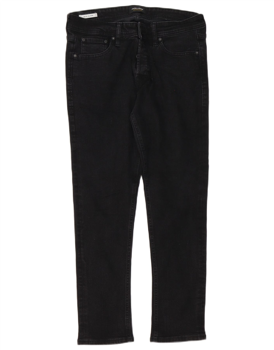 Jack & Jones Herre GLENN Slim Jeans W34 L30 Sort Bomuld