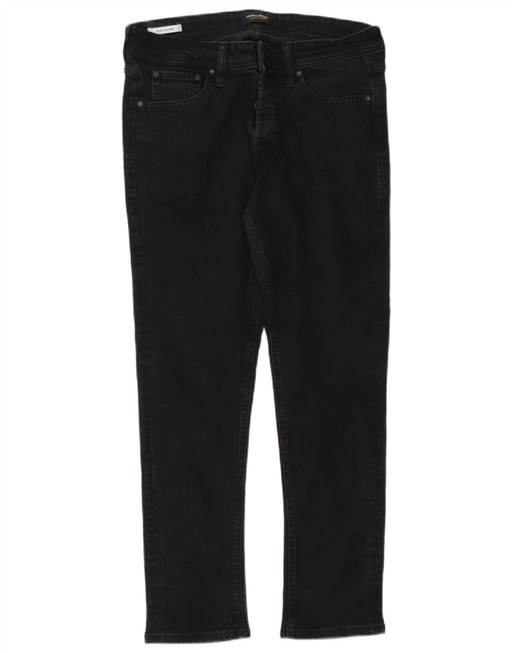 Jack & Jones Herre GLENN Slim Jeans W34 L30 Sort Bomuld