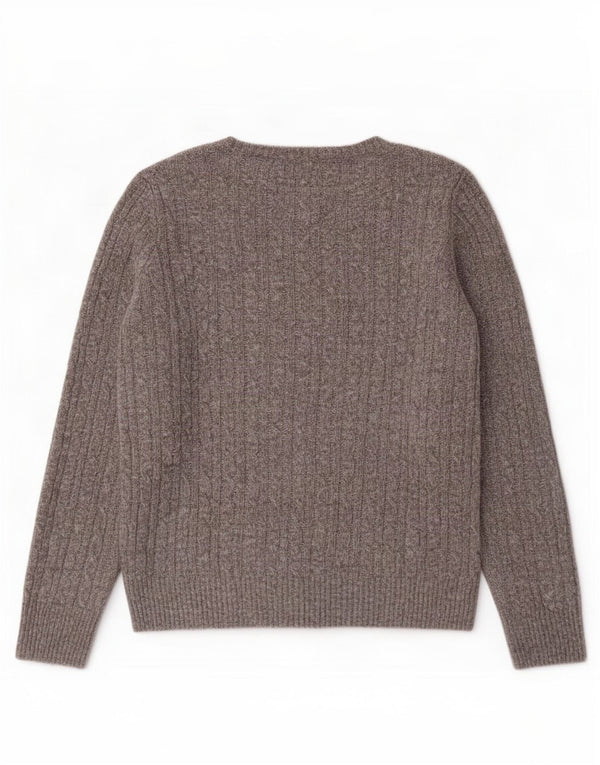 Superdry Womens Boat Neck Jumper Sweater UK 16 Large Grå Akryl