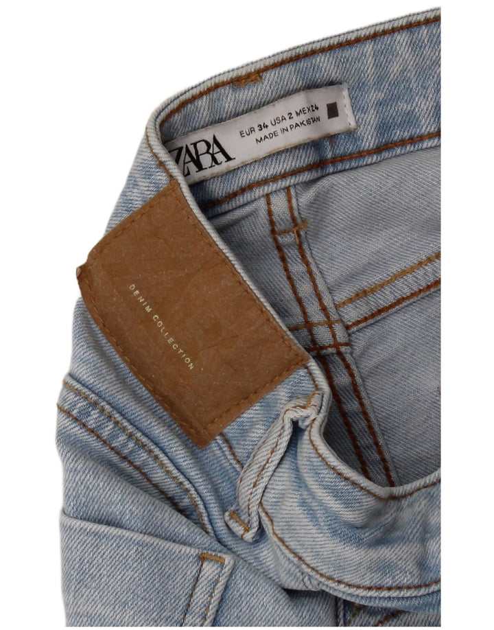 Zara Dame Flared Jeans EU 34 2XS W24 L27 Blå