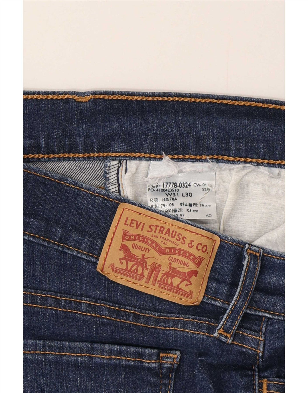 Levi's Dame 710 Super Skinny Jeans W31 L30 Blå