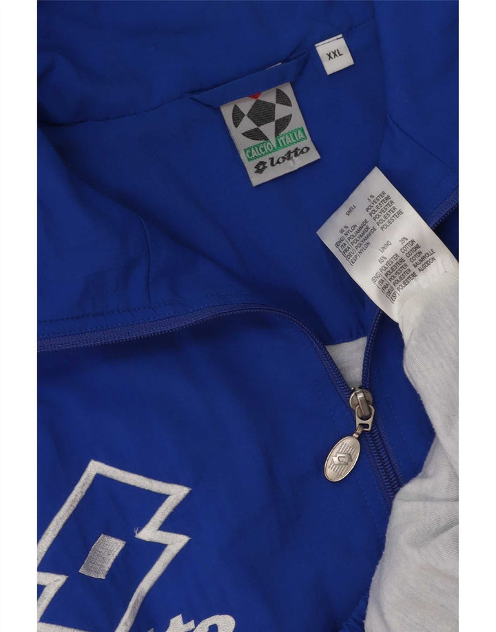 Lotto Herre grafisk træningsdragt Topjakke 2XL Blå Colourblock Nylon