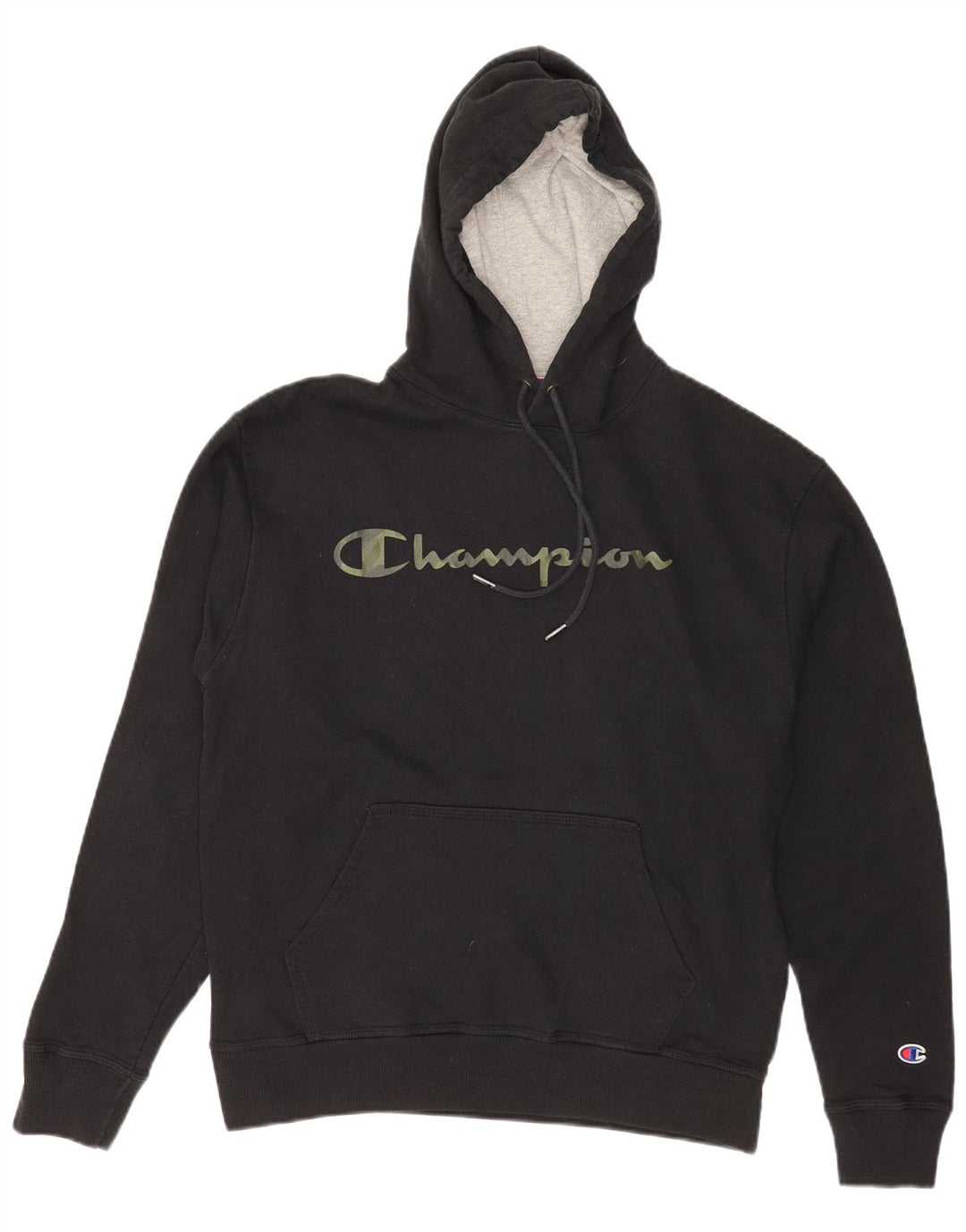 Champion Herre grafisk hættetrøje Jumper Medium Sort bomuld