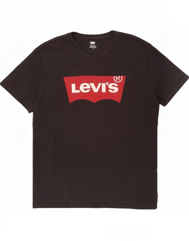 Levi's Herre grafisk T-shirt Top Stor sort bomuld