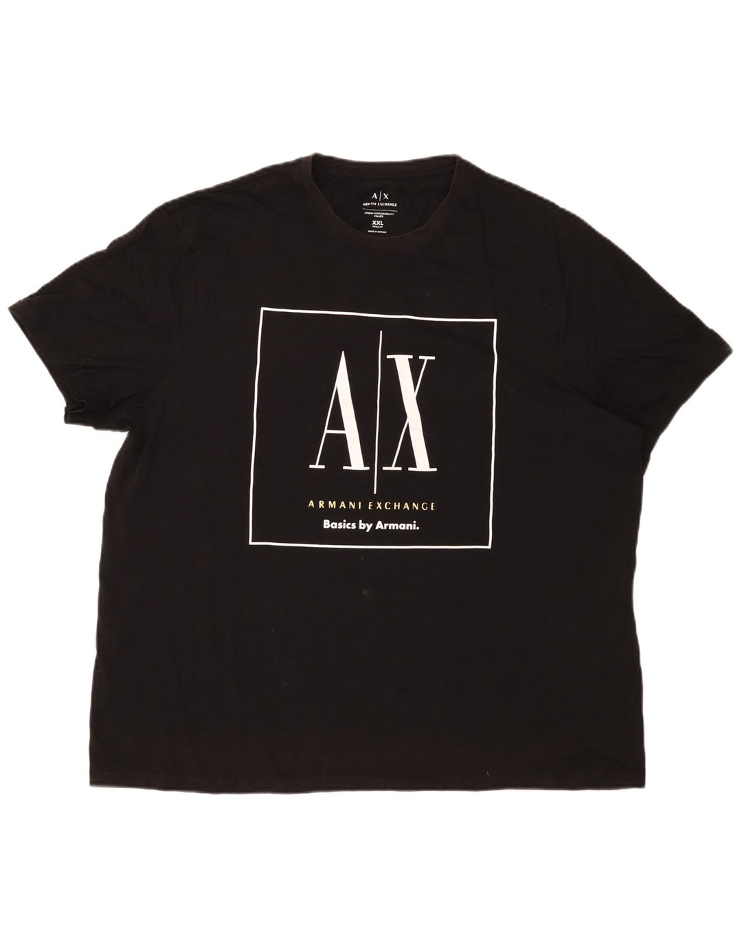 Armani Exchange Herre Regular Graphic T-Shirt Top 2XL Sort
