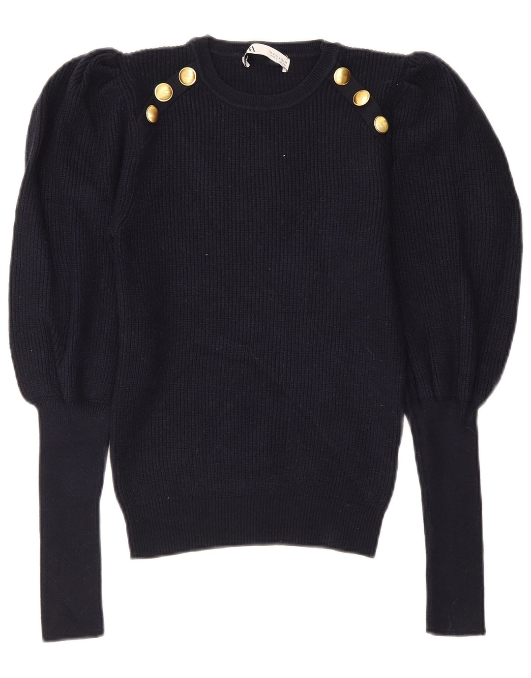 Zara Dame sweater med rund hals DK 12 Medium Navy Blue