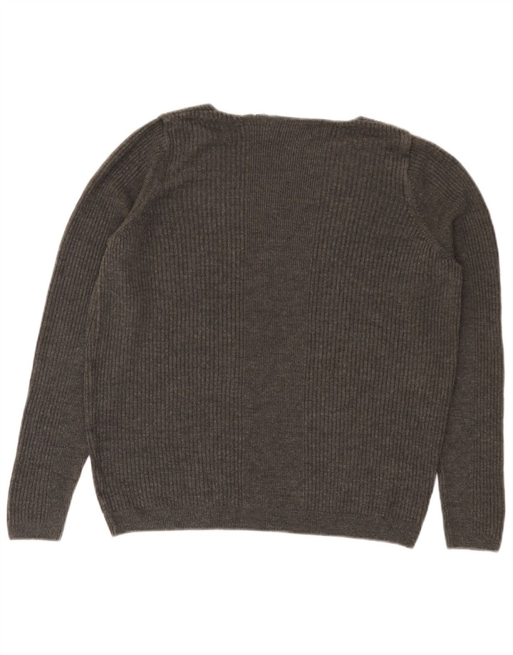 Marks & Spencer Dame V-hals sweater UK 14 Medium Grey