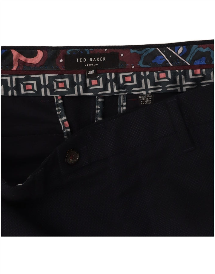 TED BAKER Herre Slim Fit Suit Bukser W30 L30 Marineblå