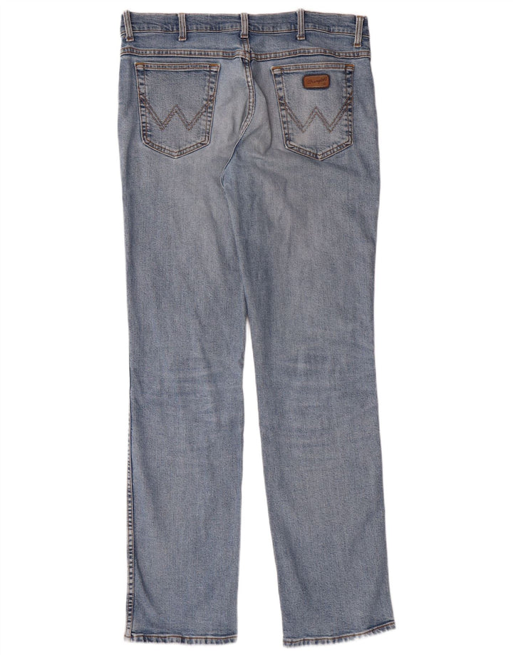 Wrangler Straight Jeans til mænd W36 L34 Blue Cotton Classic
