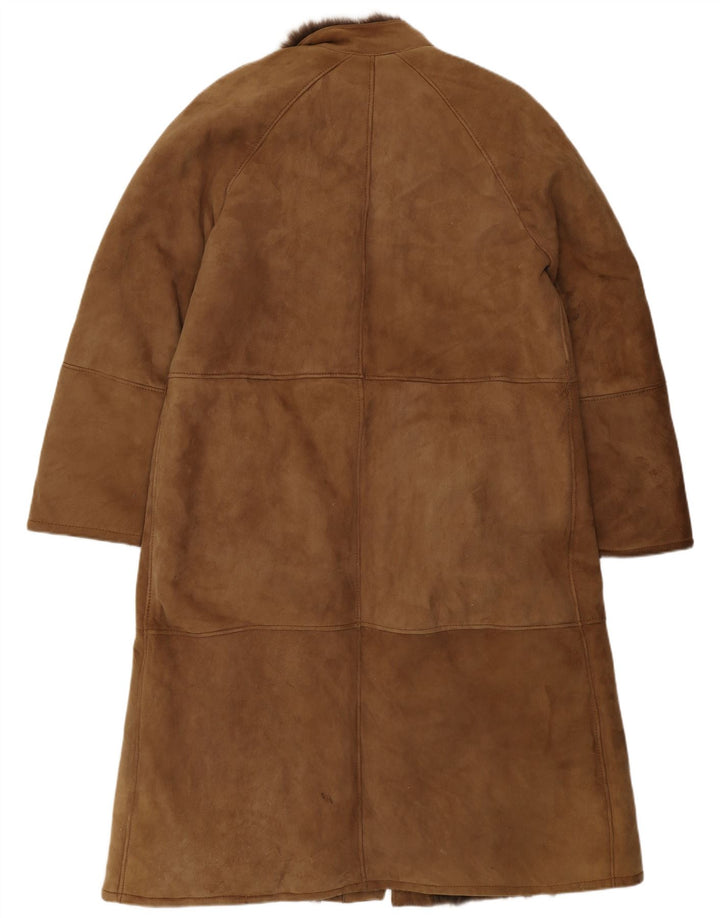 Shearling Dame Shearling Frakke IT 48 XL Brun Shearling