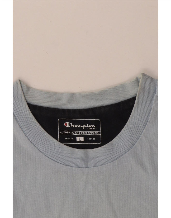 Champion Herre Grafisk T-Shirt Top Stor Blå