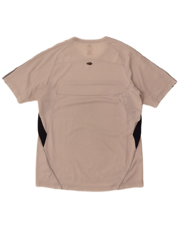 Adidas Herre Climacool T-Shirt Top Medium White Colourblock Polyester