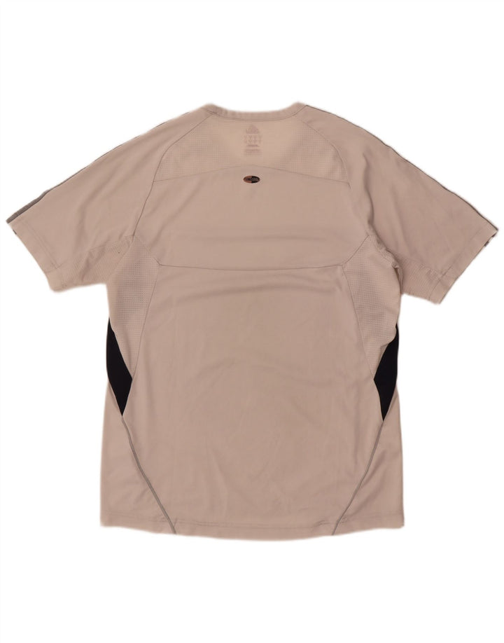 Adidas Herre Climacool T-Shirt Top Medium White Colourblock Polyester