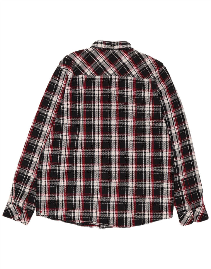 Carhartt Herre Worker Wear Regular Fit Flannel Shirt Large Black Plaid